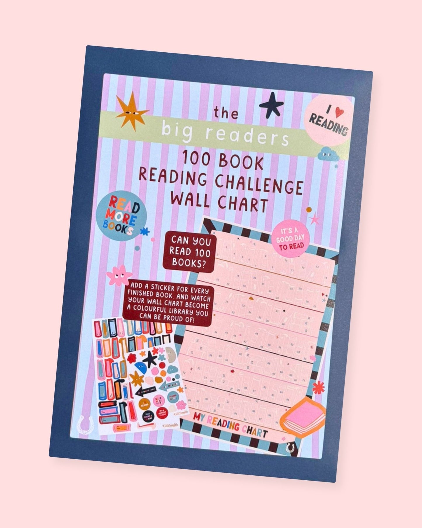 BIG READER 100 Book Reading Challenge Wall Chart