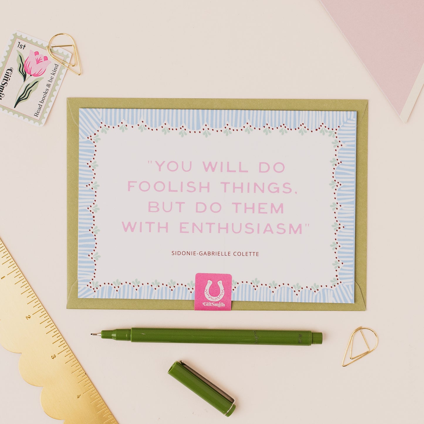 FOOLISH THINGS WITH ENTHUSIASM Colette Greetings Card