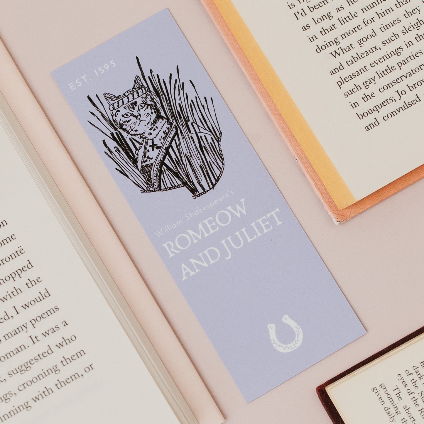 Romeow and Juliet Literary Pun Cat Bookmark