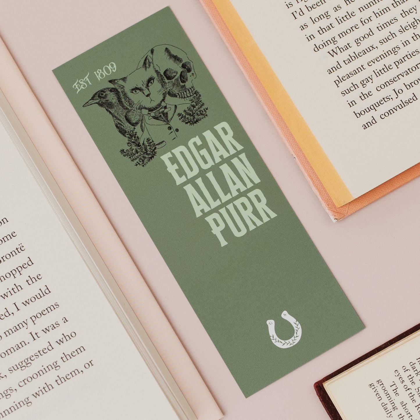 Edgar Allan Purr Literary Pun Cat Bookmark