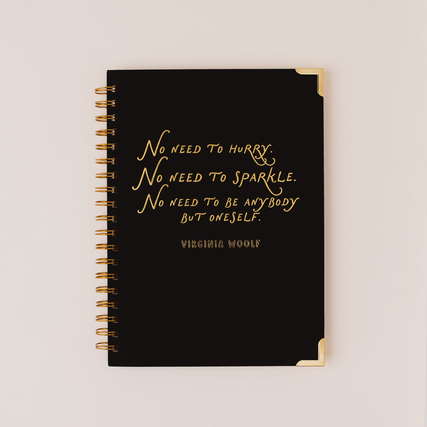 VIRGINIA WOOLF Literary Quote Linen Spiral Notebook