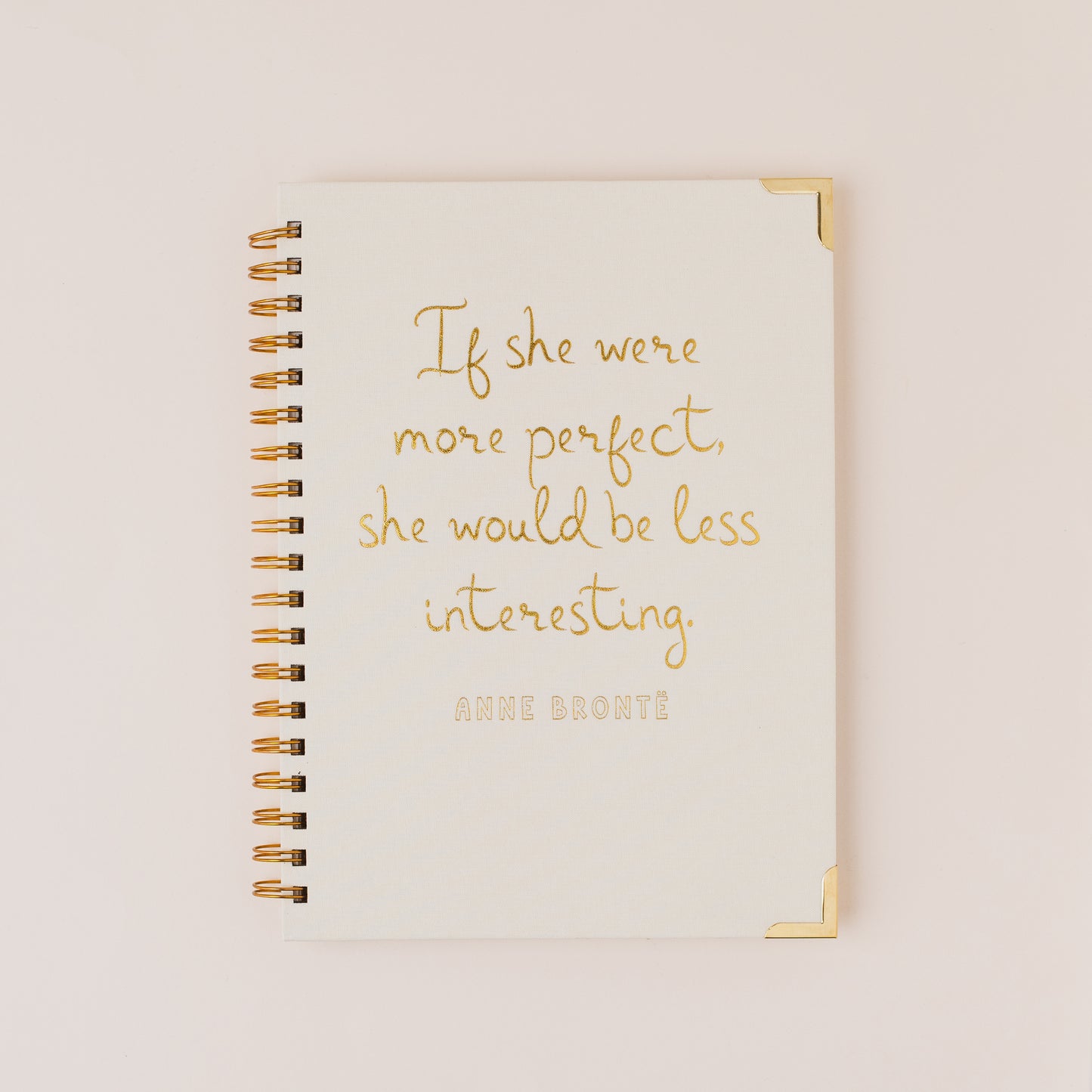 Anne Brontë Literary Quote Linen Spiral Notebook