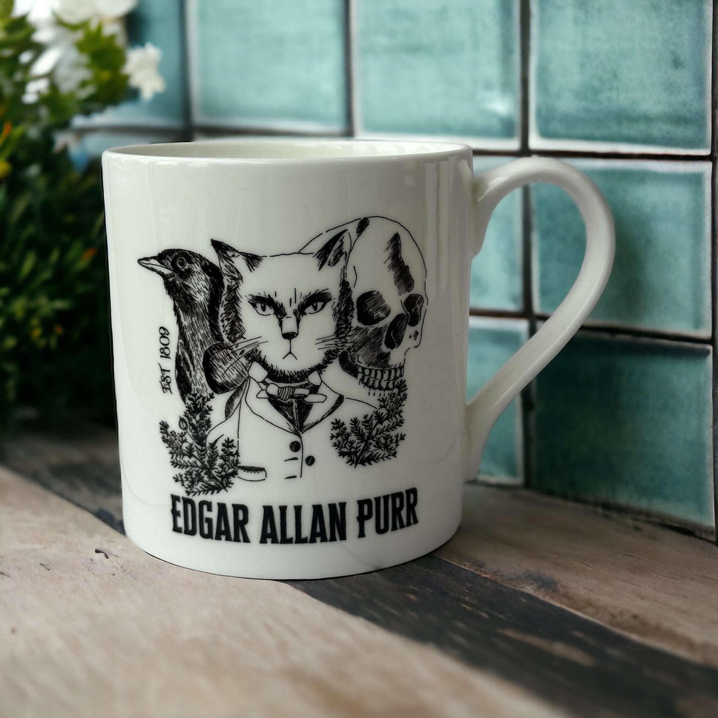 Edgar Allen Purr Bone China Mug