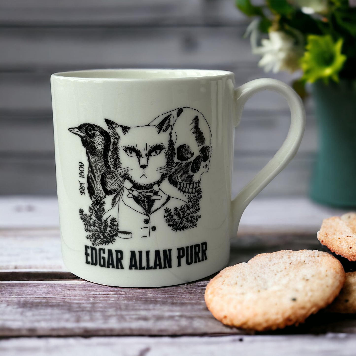 Edgar Allen Purr Bone China Mug