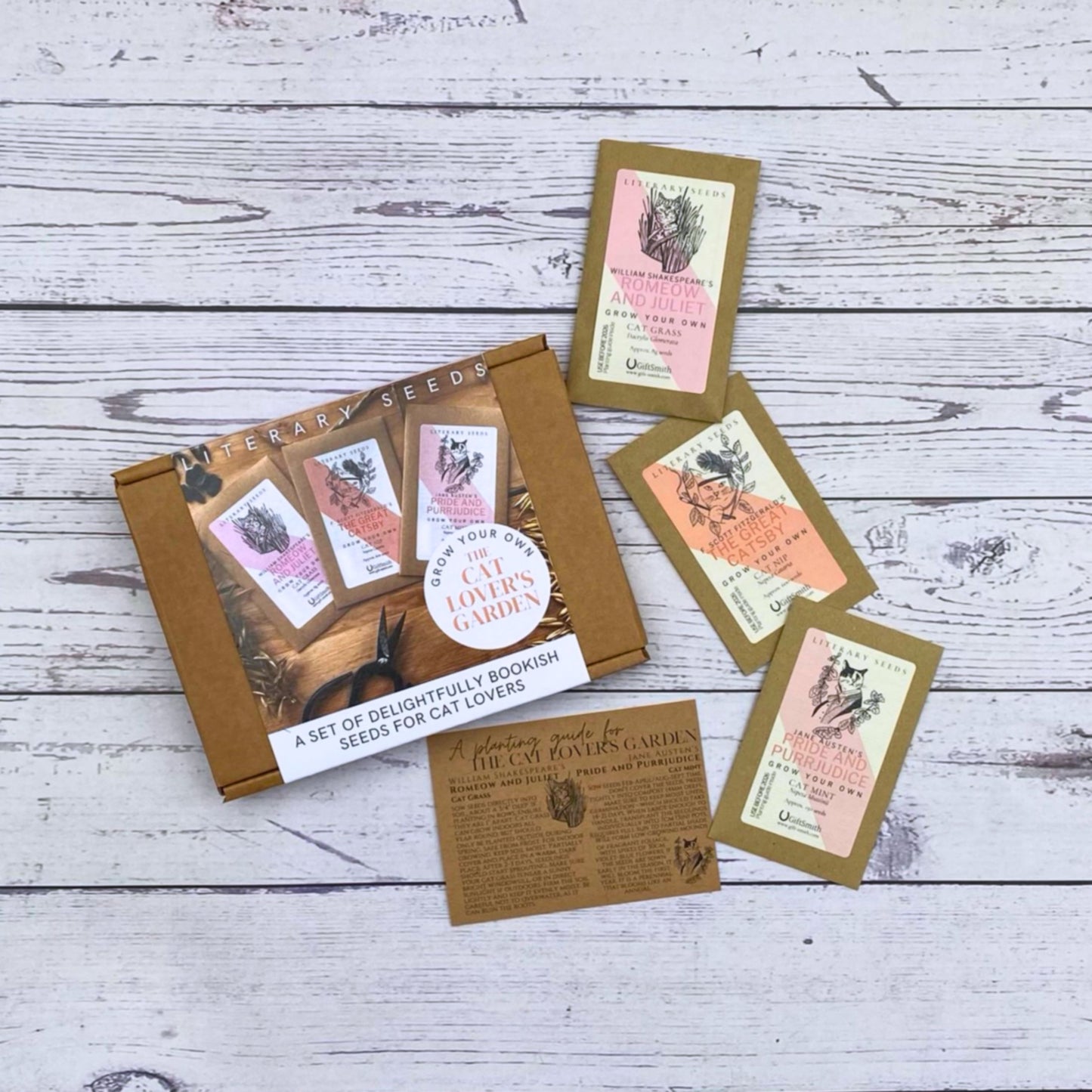 Literary Seeds: The Cat Lover's Garden - Set of Three Seed Packets