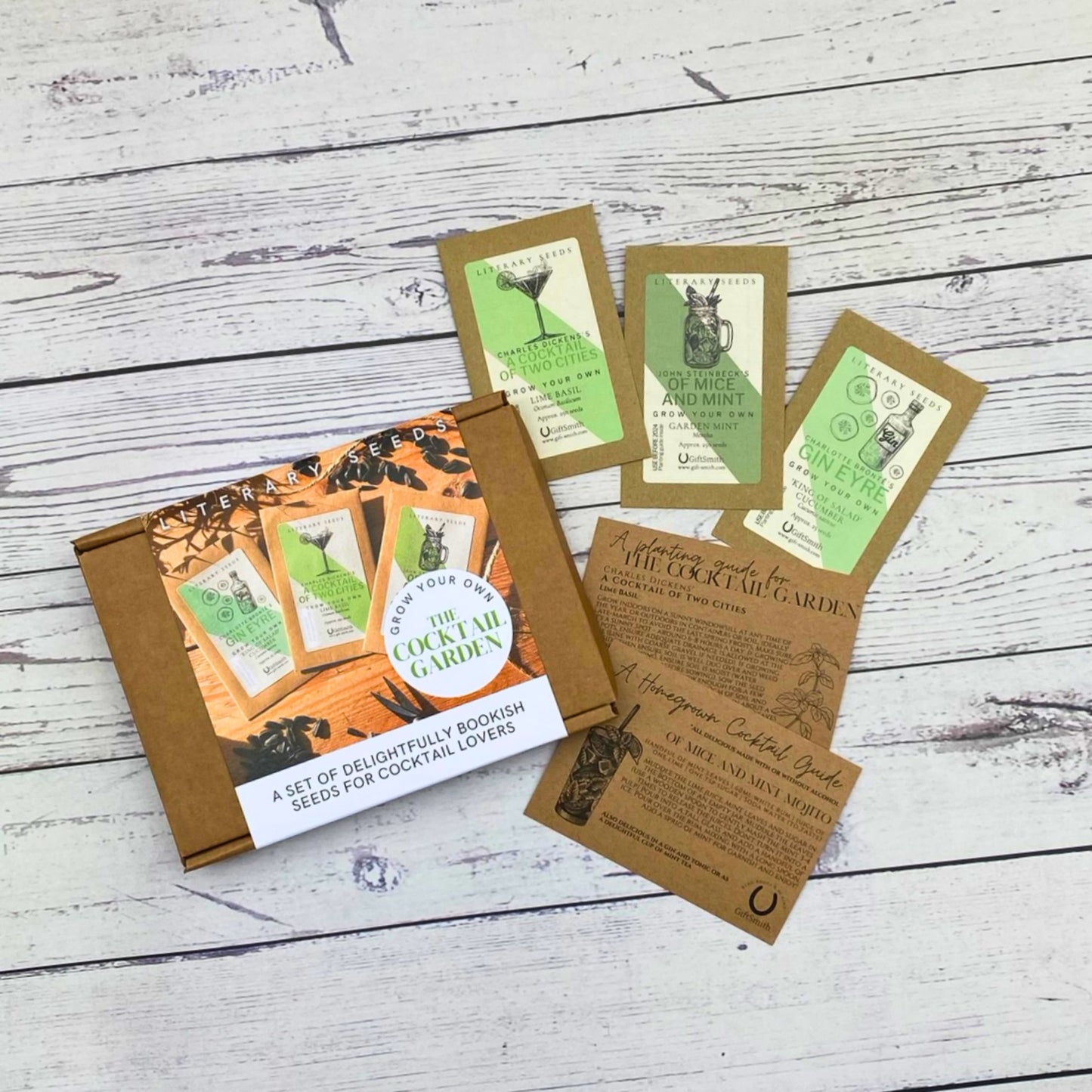 Literary Seeds: The Cocktail Garden - Set of Three Seed Packets