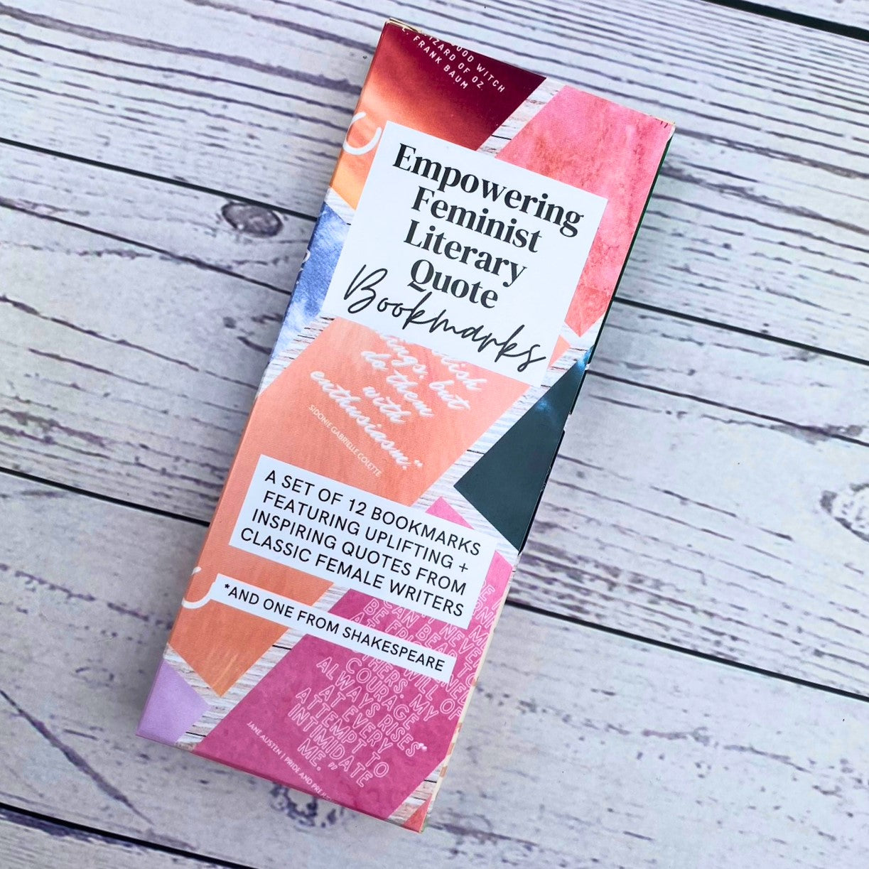 Empowering Feminist Literary Quote Bookmarks - Set of 12