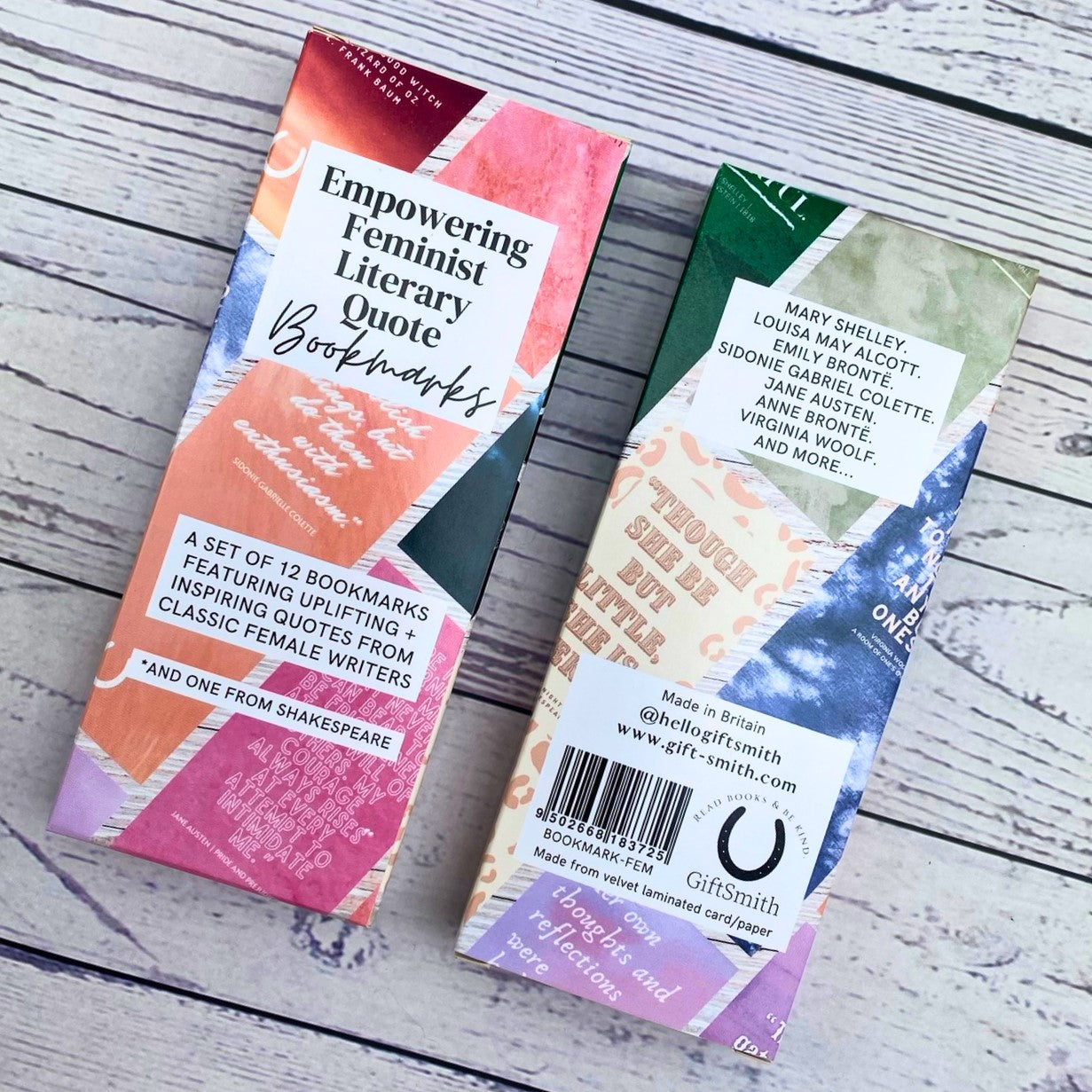 Empowering Feminist Literary Quote Bookmarks - Set of 12