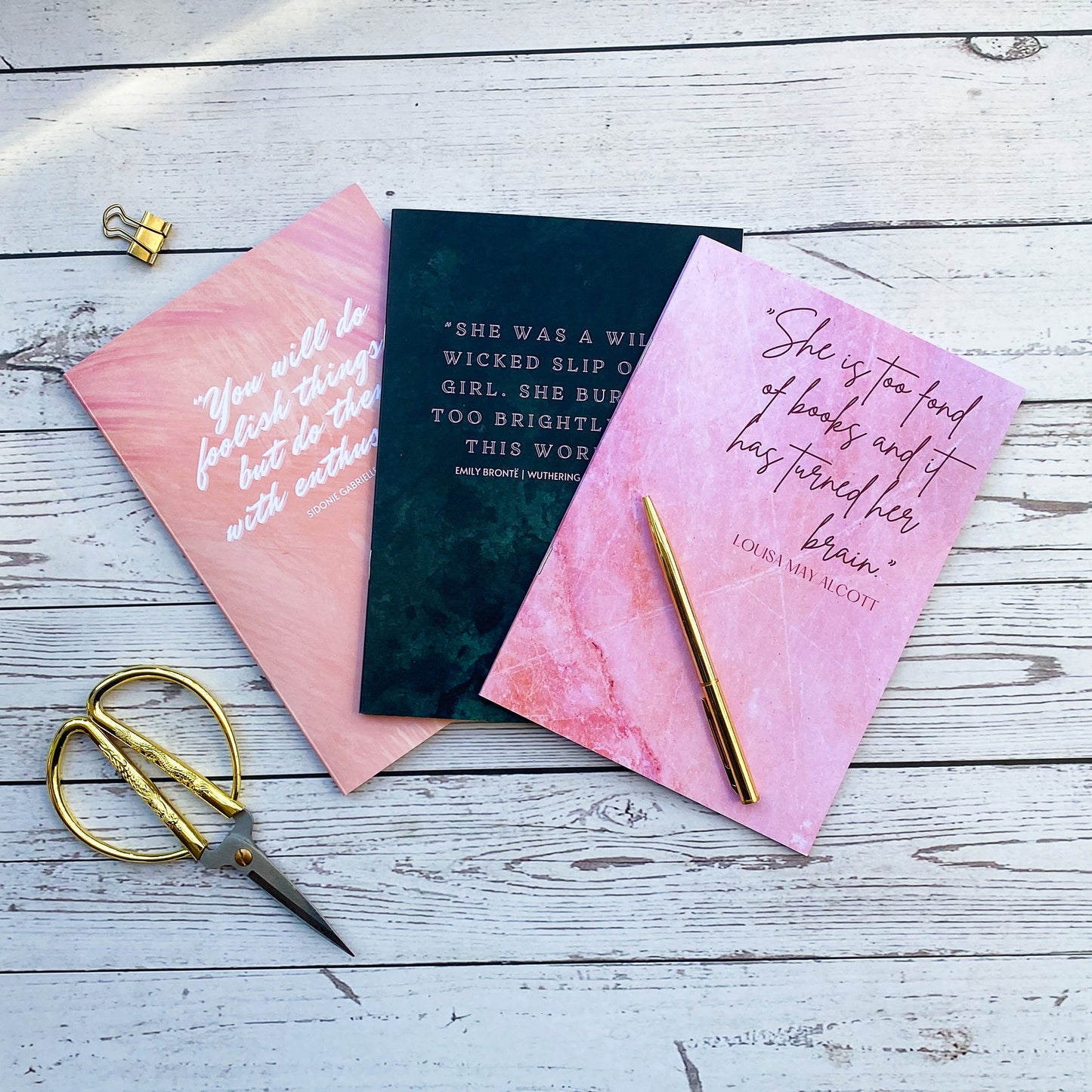 Feminist Literary Quote Notebooks - The Brave Collection