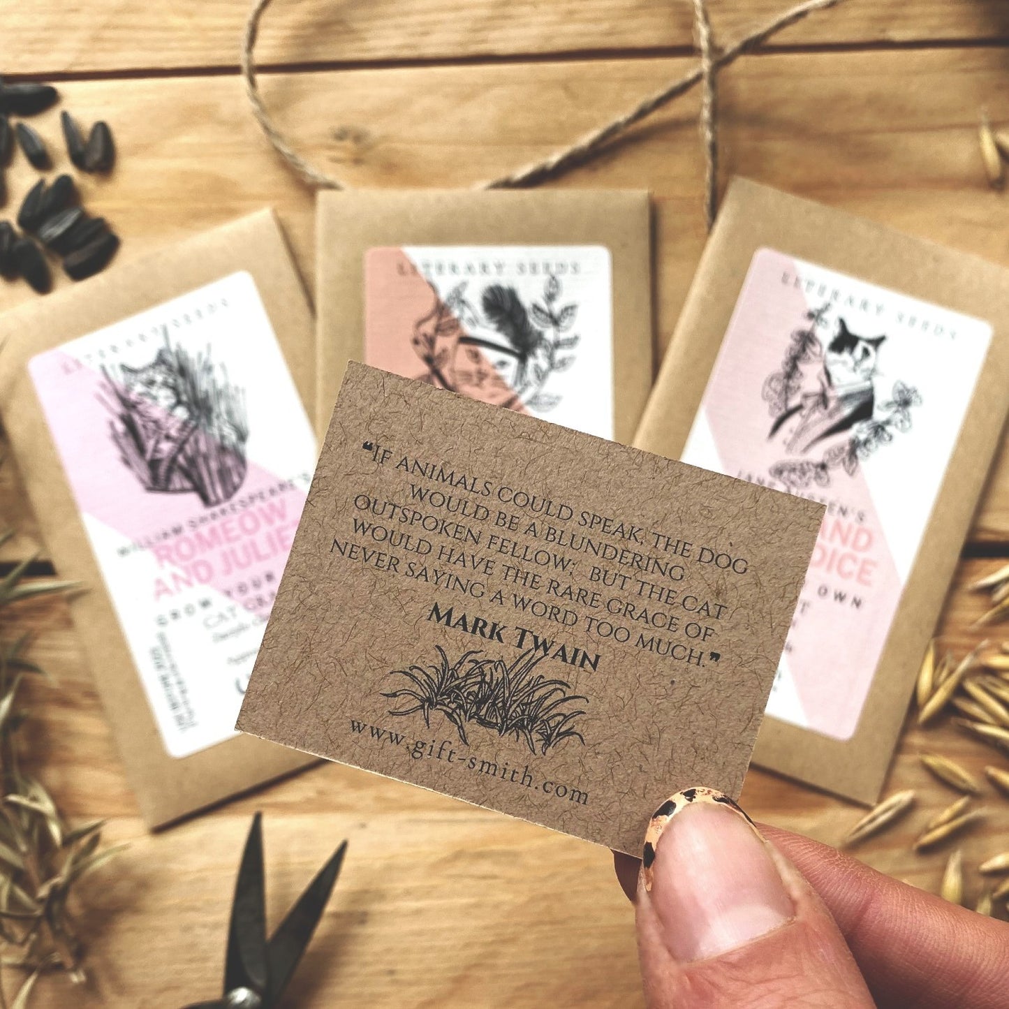 Literary Seeds: The Cat Lover's Garden - Set of Three Seed Packets