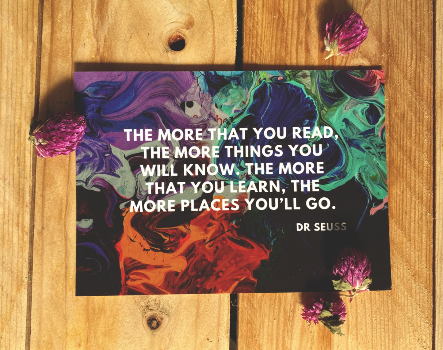 Kerouac, Atwood, Dr Seuss, Wilde, King | Literary Quote Postcards | Set of 5