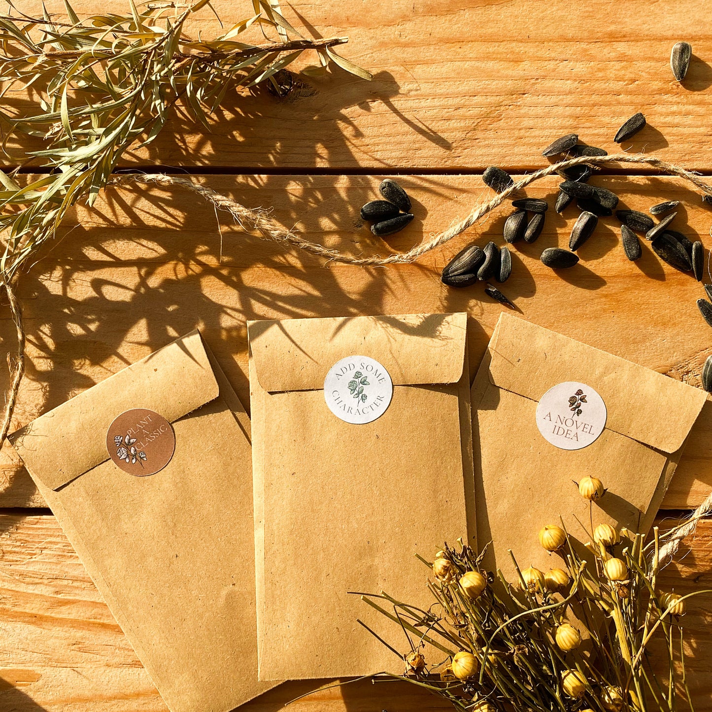 Literary Seeds: The Florals - Set of Three Seed Packets