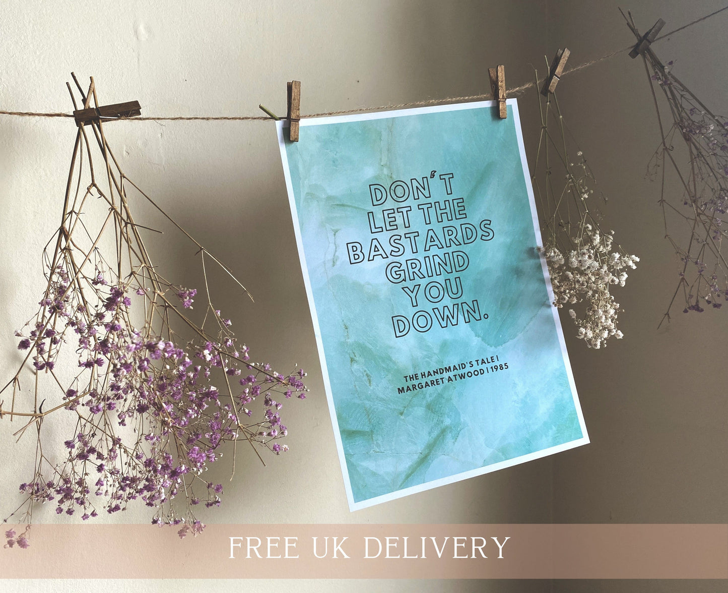 The Handmaid's Tale - Margaret Atwood | Feminist Literary Quote Art Print | A4 | 4 Colours Available