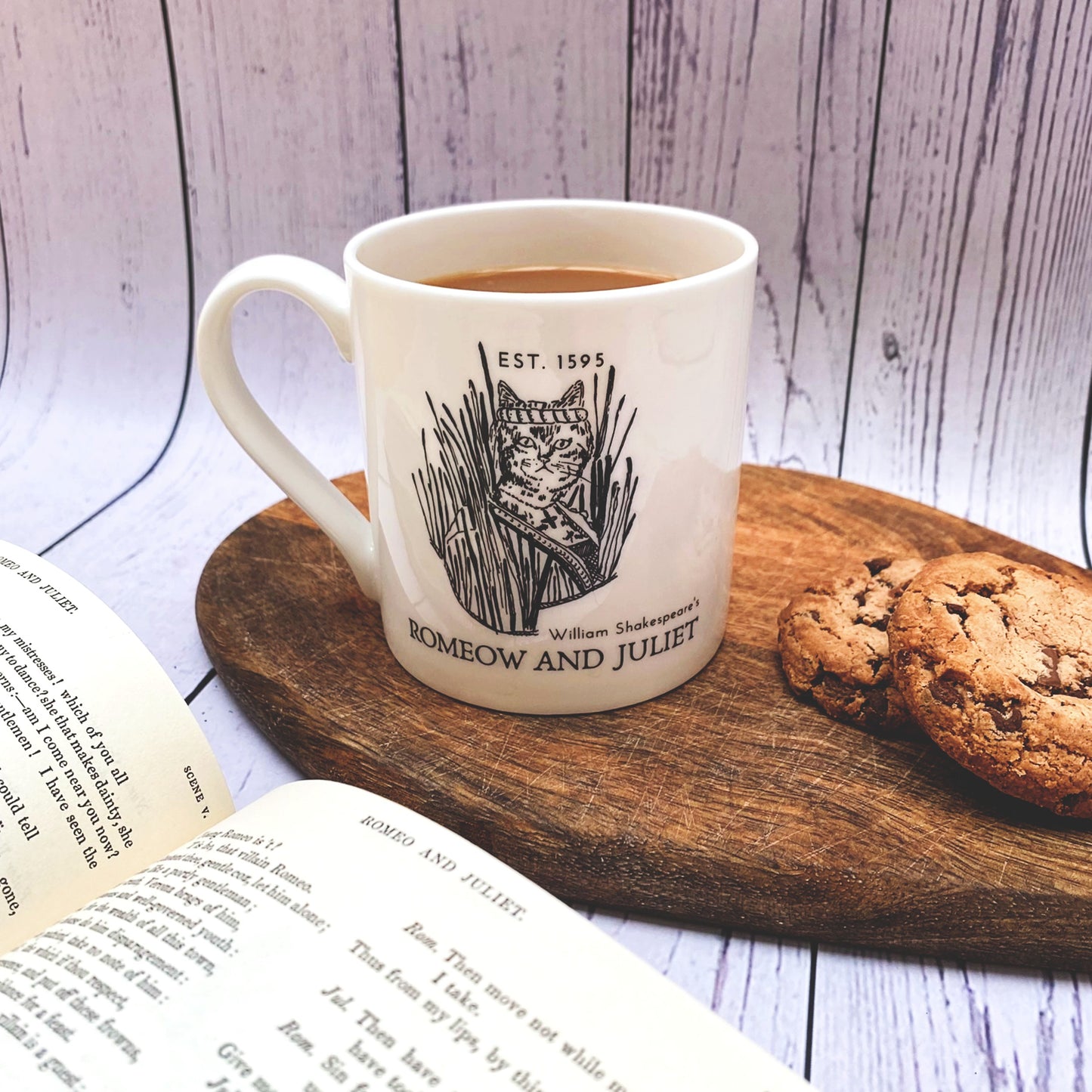 William Shakespeare's Romeow and Juliet Bone China Mug