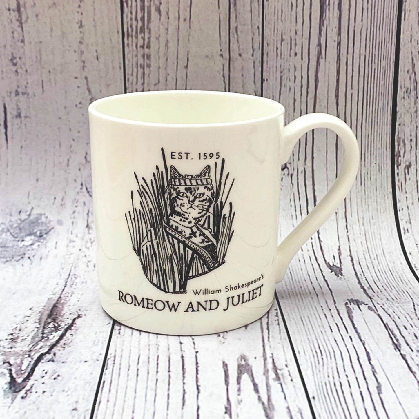 William Shakespeare's Romeow and Juliet Bone China Mug