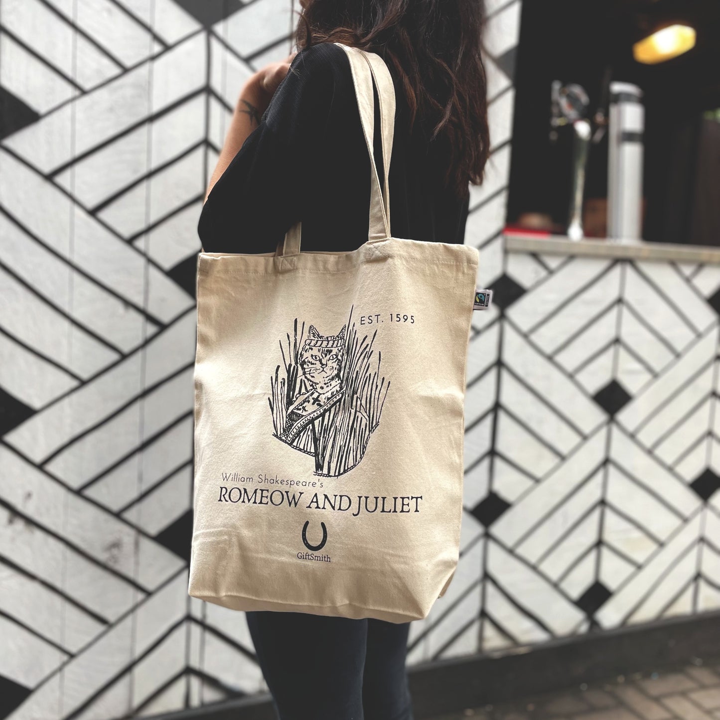 Romeow and Juliet Fairtrade & Organic Shopper Tote Bag