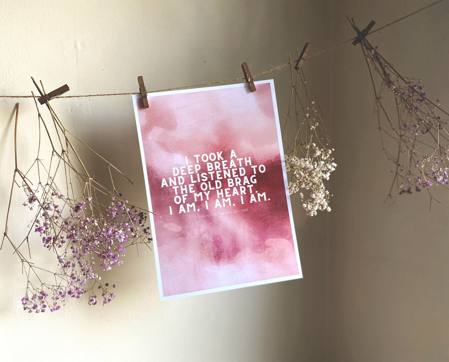 The Bell Jar - Sylvia Plath | Feminist Literary Quote Art Print | A4