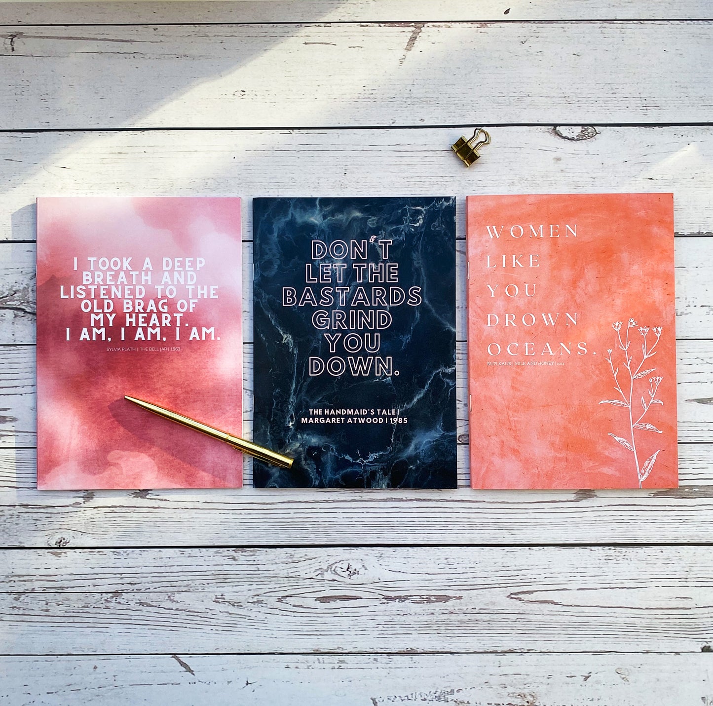 Feminist Literary Quote Notebooks - The Bold Collection