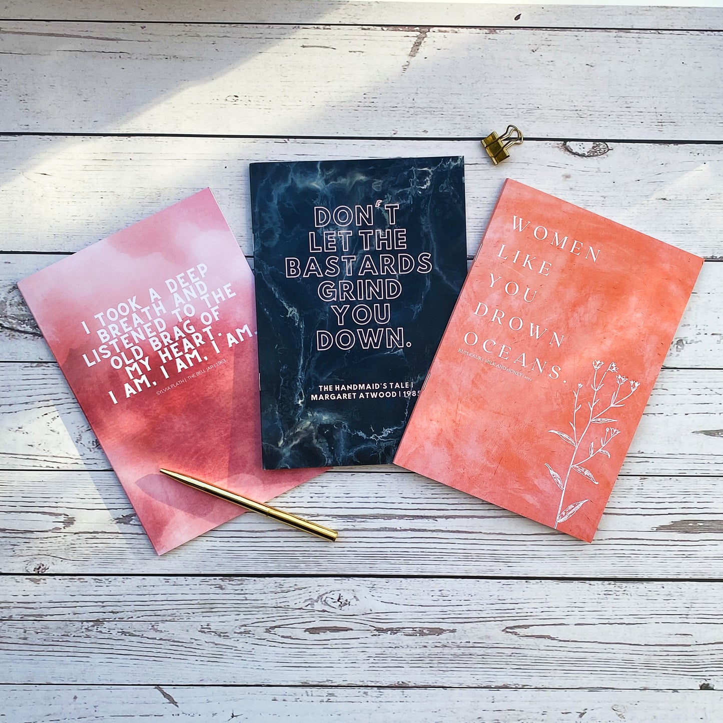 Feminist Literary Quote Notebooks - The Bold Collection