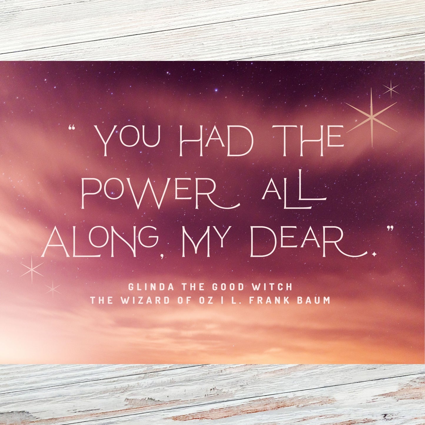 Glinda the Good Witch Literary Quote Postcard