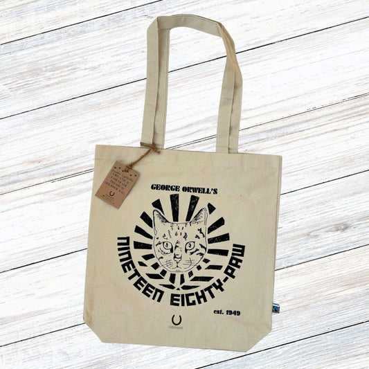 George Orwell's Nineteen Eighty-Paw Fairtrade Organic Shopper Tote Bag