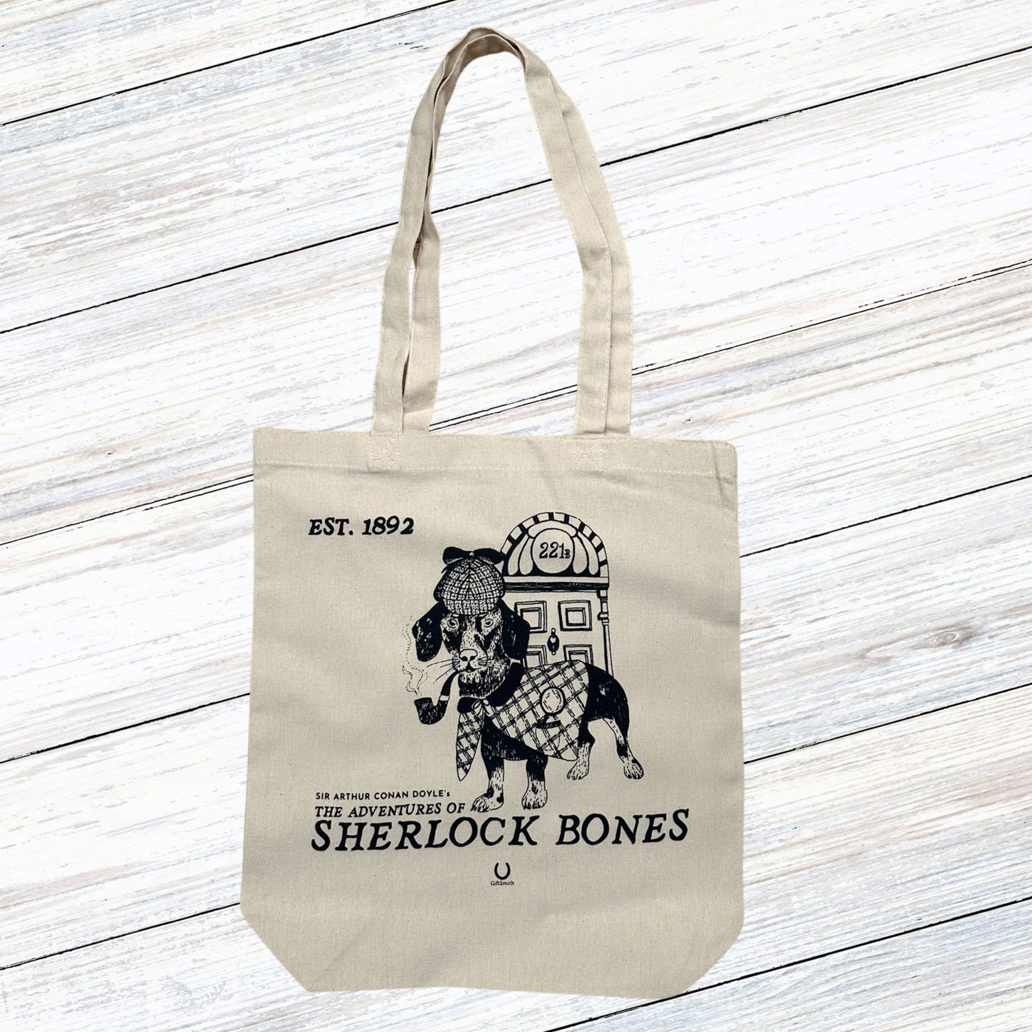Sherlock Bones Fairtrade & Organic Cotton Shopper Tote Bag