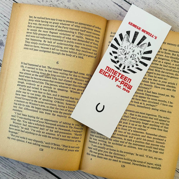 Literary Pun Cat and Dog Bookmarks - Set of 9