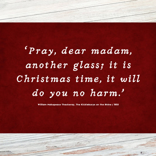 William Makepeace Thackeray Humorous Christmas Literary Quote Postcard