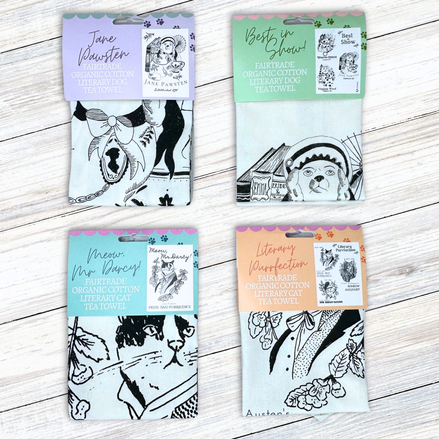 Jane Pawsten Fairtrade Organic Cotton Tea Towel