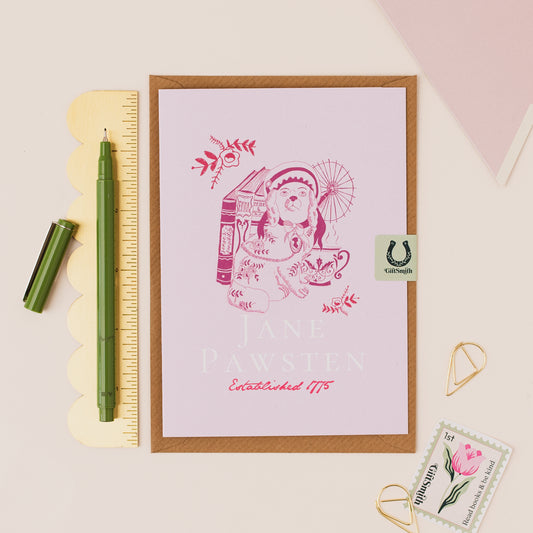 Jane Pawsten Dog Lover Greetings Card