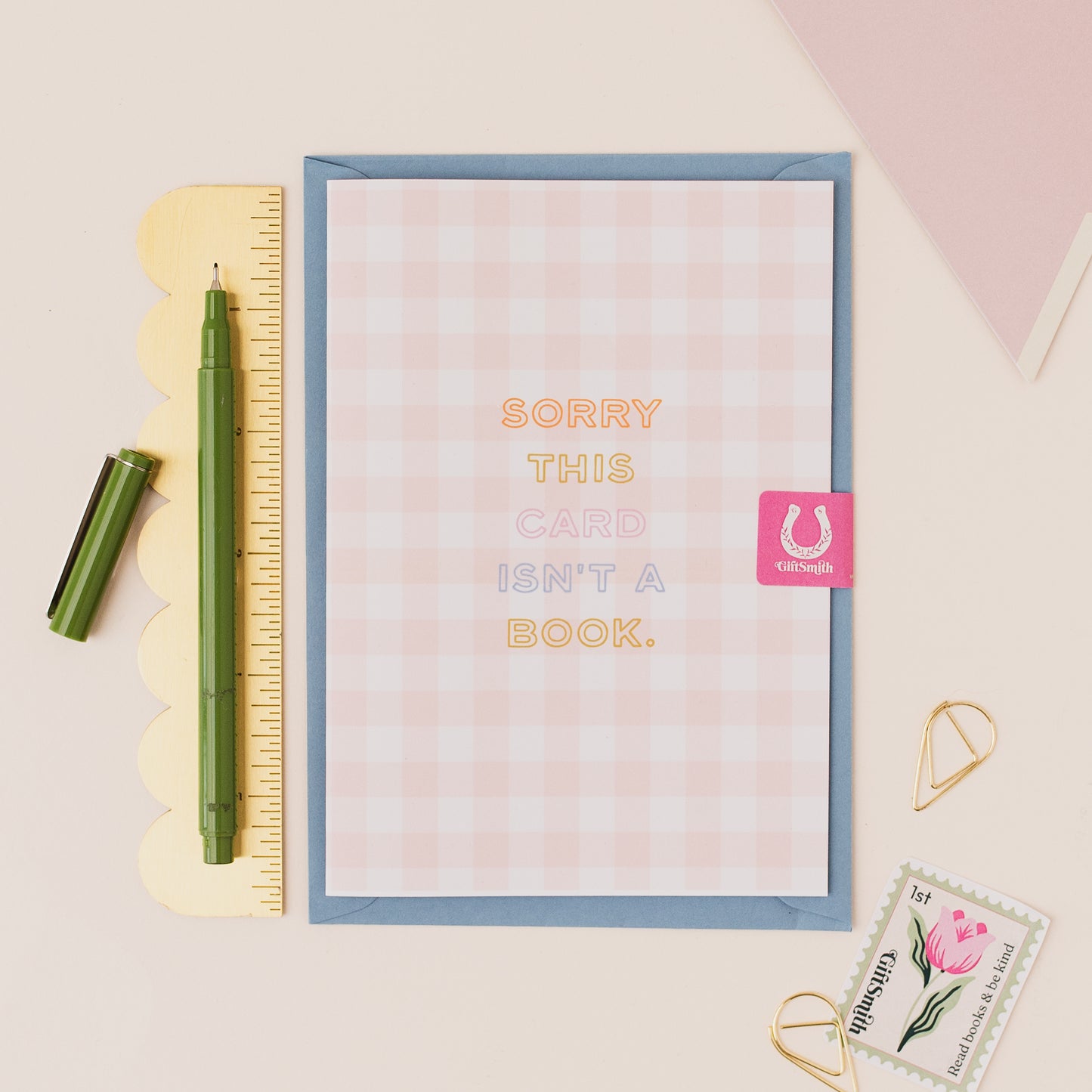 Sorry this card isn't a book Greetings Card