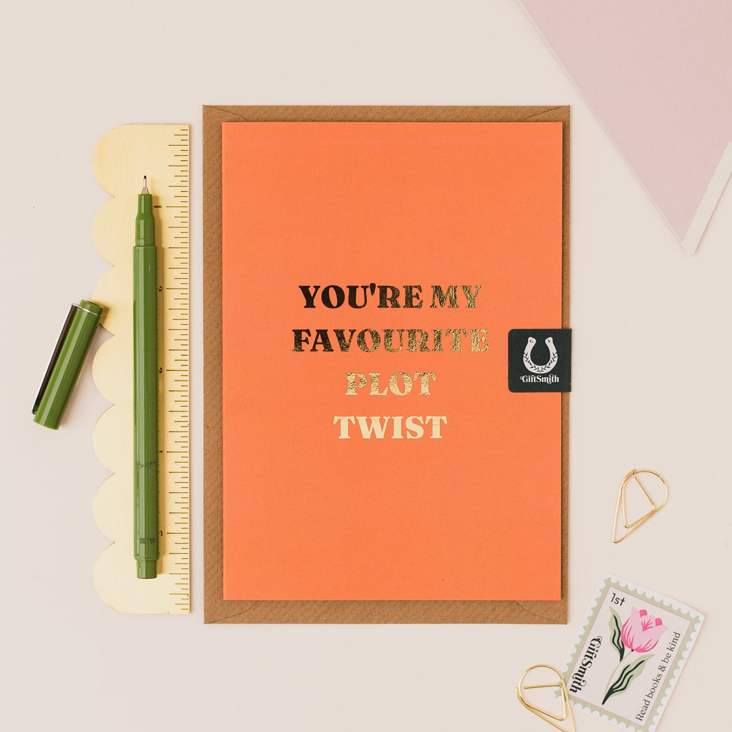 You're my favourite plot twist Book Lover Greetings Card