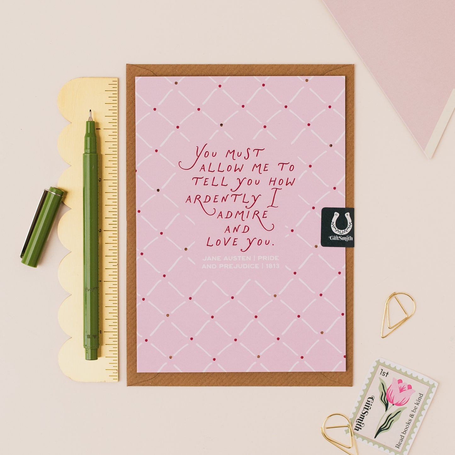 Pride and Prejudice Jane Austen Romantic Greetings Card