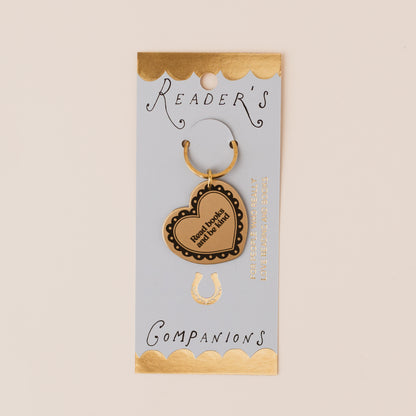 READ BOOKS AND BE KIND Reader's Companions Solid Brass Book Lover Keyring