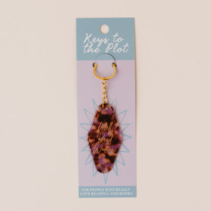 WELL READ WOMAN Book Lover Motel Keyring