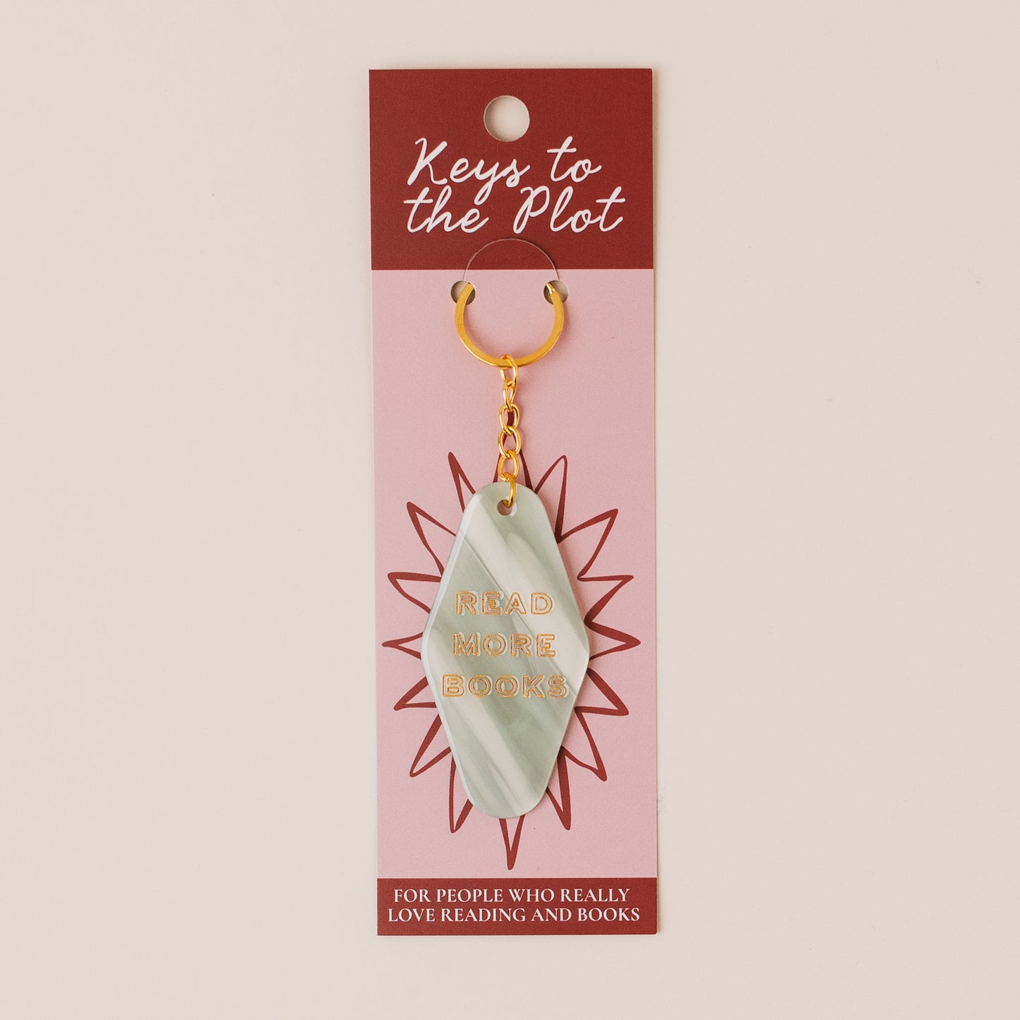READ MORE BOOKS Book Lover Motel Keyring