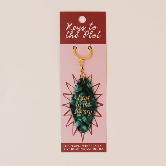 KEYS TO THE LIBRARY Book Lover Motel Keyring