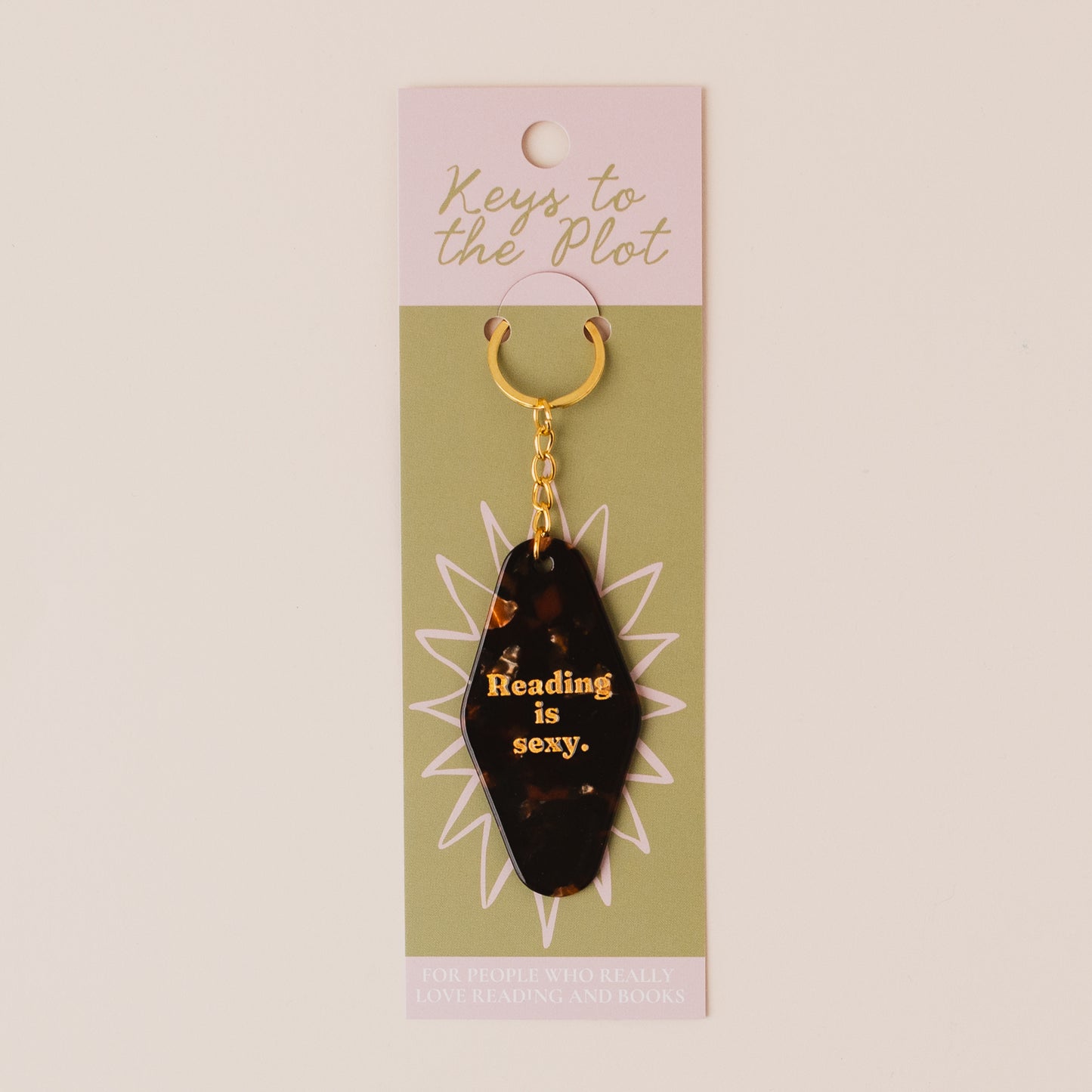 READING IS SEXY Book Lover Motel Keyring
