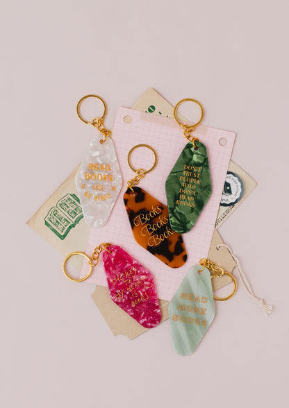 KEYS TO THE LIBRARY Book Lover Motel Keyring