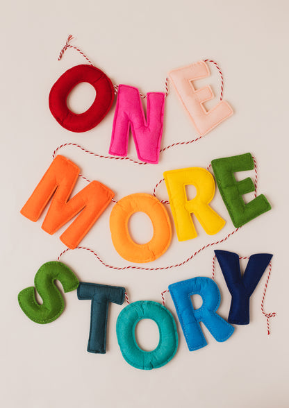 ONE MORE STORY Decorative Rainbow Felt Garland