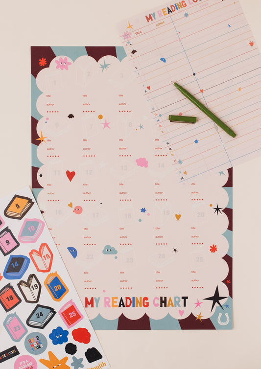 LITTLE READER 25 Book Reading Challenge Wall Chart