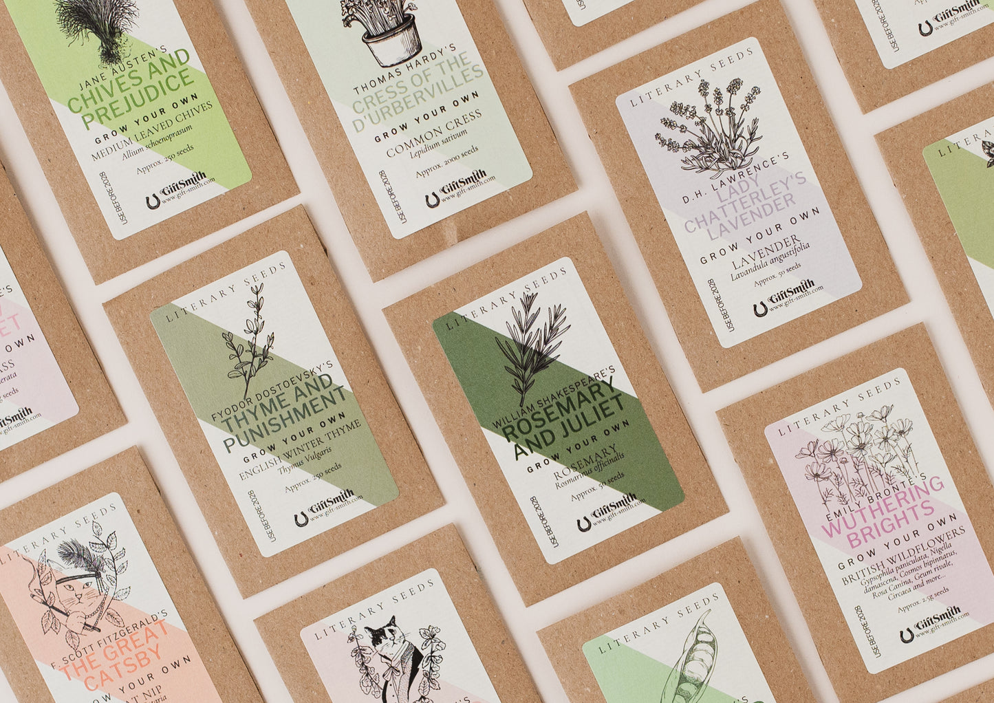 Literary Seeds: The Cat Lover's Garden - Set of Three Seed Packets