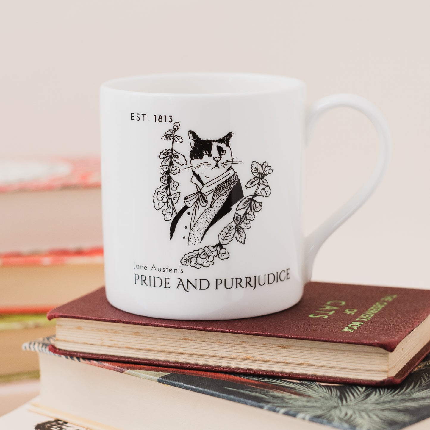 Mr Darcy Pride and Purrjudice Bone China Mug