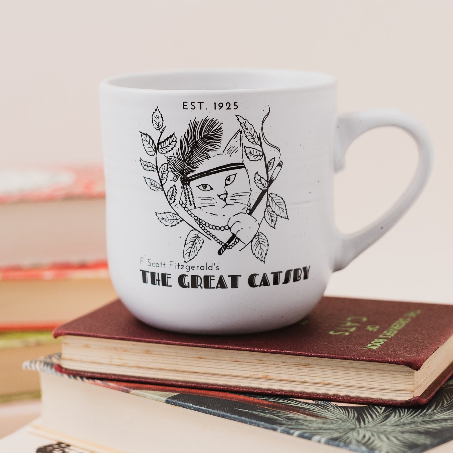 The Great Catsby Literary Cat Stoneware Mug
