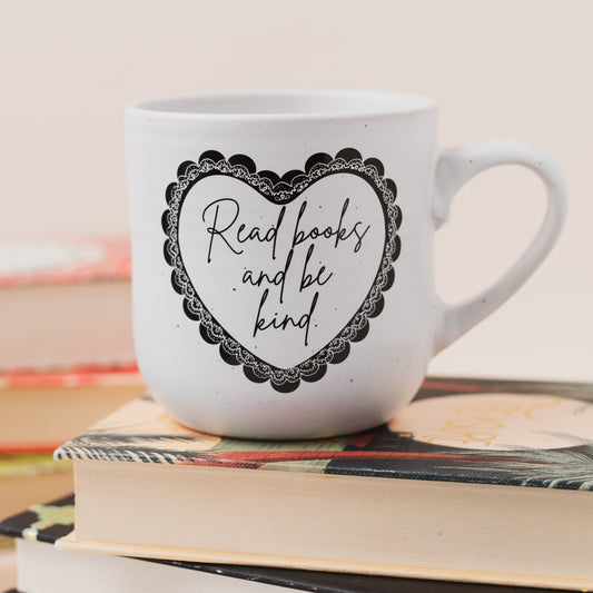 Read Books and Be Kind Stoneware Mug