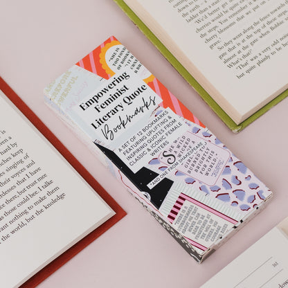 Empowering Feminist Literary Quote Bookmarks - Set of 12