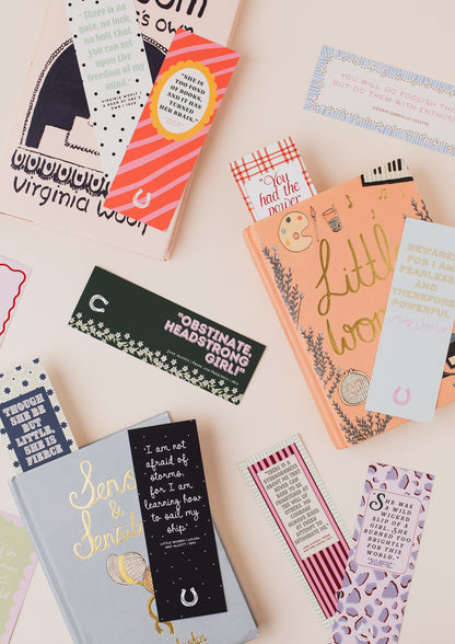 Empowering Feminist Literary Quote Bookmarks - Set of 12