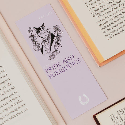Mr Darcy Literary Pun Cat Bookmark