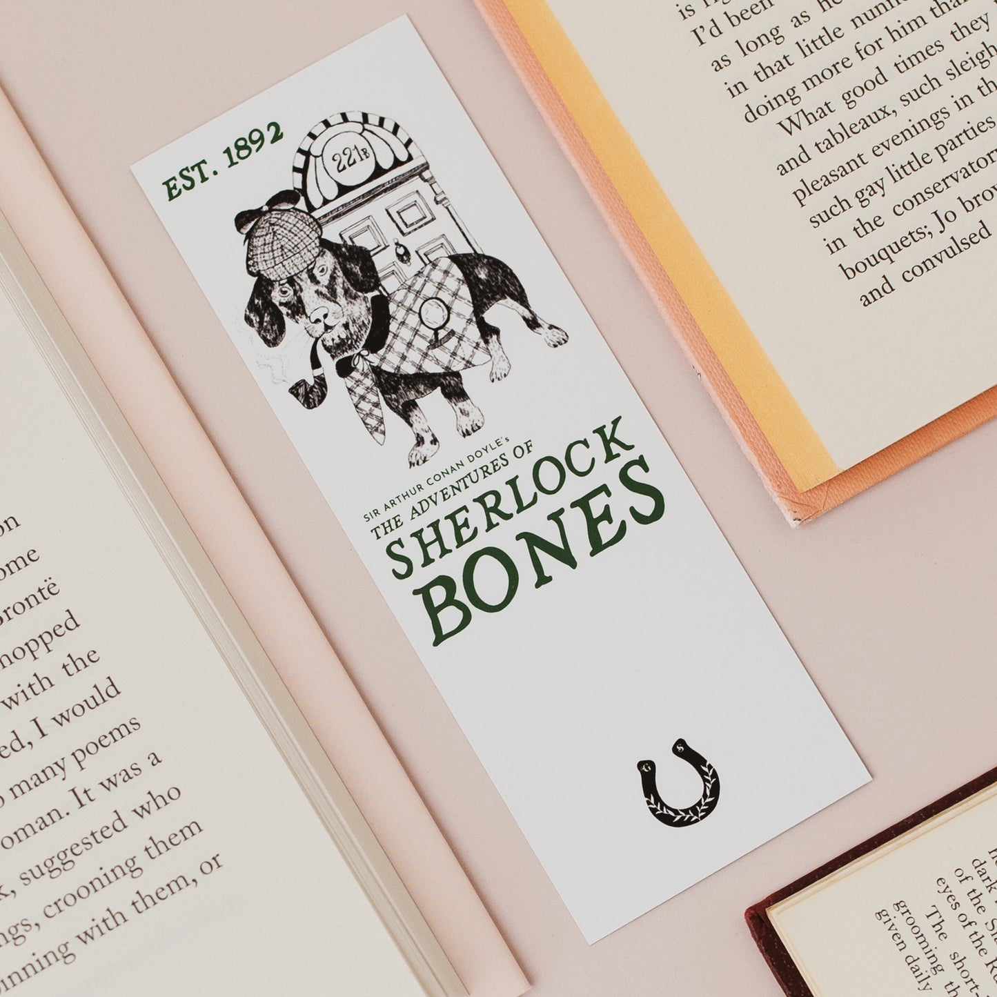 Sherlock Bones Literary Pun Dog Bookmark