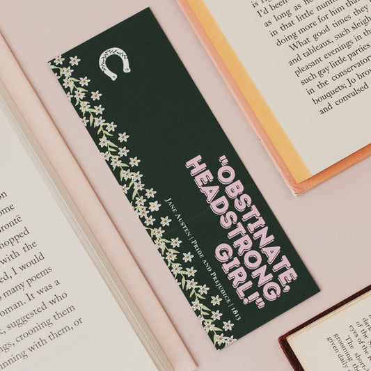 Jane Austen Headstrong Girl Classic Literary Quote Bookmark